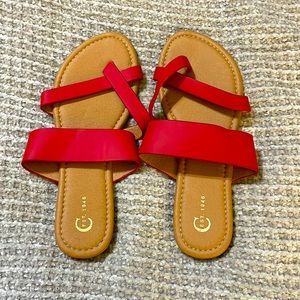 Red sandals